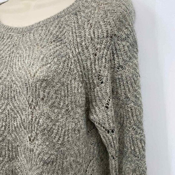 LOFT Sweater Womens Small Brown Loose Knit Pullover Acrylic Mohair Blend - Picture 4 of 6